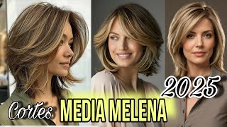 Estilos MEDIA MELENA PRÁCTICOS Que FAVORECE a Todas 💇‍♀️ Diseño de Cortes de Cabello 2025 [upl. by Eeliah107]