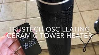 Trustech Oscillating Ceramic Tower Heater [upl. by Sasnak461]