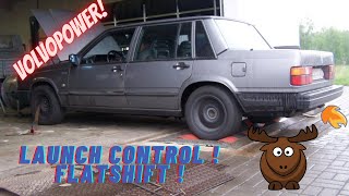 Volvo 740 Turbo B230FT Megasquirt Exhaust Sound  Launch Control  Flatshift [upl. by Bettine]