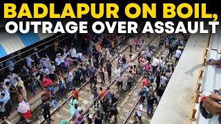 Badlapur News LIVE  Protests Held At Badlapur Railway Station In Over Sexual Assault Of Two Minors [upl. by Marlene]