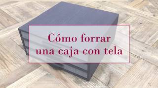 Cómo forrar una caja de madera con tela  DIY Tutorial Patchwork [upl. by Nanon]