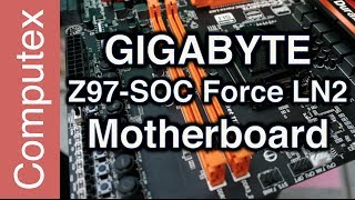 First look Gigabyte Z97SOC Force LN2  45GHz memory record [upl. by Radnaskela]