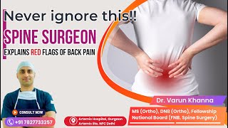 How to recognise warning signs of back pain कमर दर्द कब गंभीर हो सकती है backpain spine pain [upl. by Tsui]