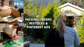 Packing Orders amp Pinterest Ads  September VLOG 2 2023  Small Business Owner [upl. by Anirpas]