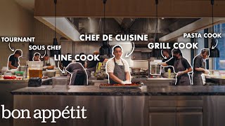 Every Job in a MichelinStarred Kitchen  Bon Appétit [upl. by Lello]