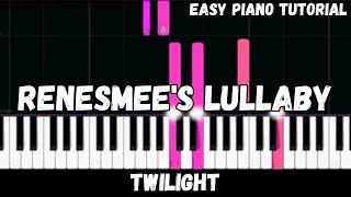 Twilight  Renesmees Lullaby Easy Piano Tutorial [upl. by Ssyla]