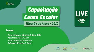 Capacitação Censo Escolar  Situação do Aluno 2023 [upl. by Charla]