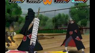 Naruto GNT EX 3 match 59 Baki vs Shino vs Kakuzu and Kisame [upl. by Ceciley]