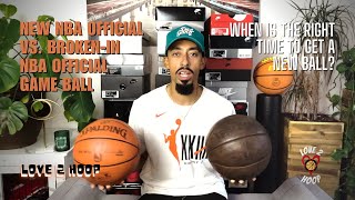 Leather Basketball Evolution New Spalding vs Wornin Spalding Comparison [upl. by Holmen]