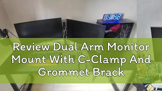 Review Dual Arm Monitor Mount With CClamp And Grommet Bracket [upl. by Anairdna]