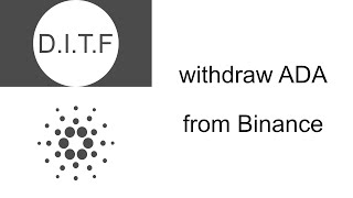 Withdraw ADA from Binance to Daedalus  Cardano [upl. by Davide887]