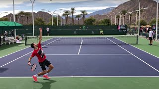 Grigor Dimitrov amp David Ferrer  IW Court Level Practice [upl. by Friedberg989]