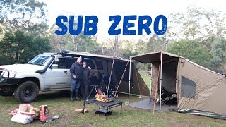 Ep 35  Sub zero tent camping in the Victorian High Country with our 2 dogs [upl. by Enillebyam636]