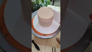 Layered Cake design with three colours fault line for beginners cake shortsfeed shorts youtube [upl. by Kazmirci]