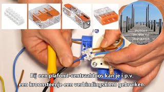 Kroonsteentje Verbindingsklem Doorvoer connector Lasklem Wago 221 serie [upl. by Cadmann]