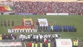 Elim CAN2019  Guinée 🇬🇳 🆚 Centrafrique 🇨🇫  Hymne de la Guinée [upl. by Honorine457]