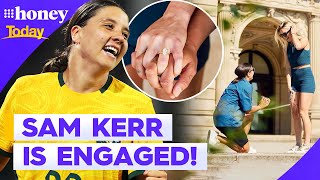 Matildas captain Sam Kerr is engaged to Kristie Mewis  9Honey [upl. by Larissa]