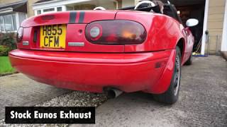 Mx5 Stock Exhaust Vs MX5Parts Stainless Exhaust [upl. by Ennahteb859]