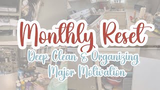 MONTHLY RESET  DECLUTTER  ORGANIZATION  CLEANING MOTIVATION  CLEAN WITH ME [upl. by Natale]