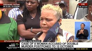 Orange Farm murders  Case of a woman accused of double murder postponed to 12 October [upl. by Erasaec977]