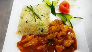 chicken mongolian recipe  Mongolian Rice 🍚  ITHM college chef  MongolianRice [upl. by Imrots]