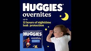 Huggies Size 3 Overnites Baby Diapers Overnight Diapers Size 3 1628 lbs 132 Ct 2 Packs of 66 [upl. by Anih]