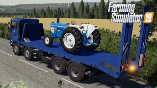 FS19  DELIVERING an old FARM TRACTOR to the owner  Farming Simulator 2019 ROLEPLAY Mod [upl. by Aikemehs]