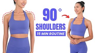 Get Perfect 90° Shoulders in a Week  Standing Workout No Repeat No Equipment [upl. by Ayeka890]