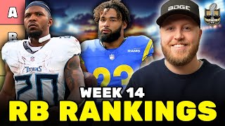 Top 36 Running Back Rankings amp Tiers for Week 14  Fantasy Football 2024 [upl. by Haberman268]