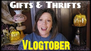 Vlogtober Thrift Store Haul For My Booths Happy Mail Show And Tell Halloween Advent Calendar [upl. by Oballa]