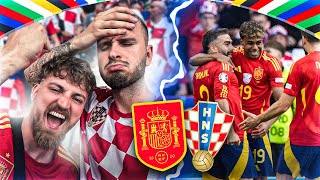 ALLE im SCHOCK KROATIEN wird rasiert 😱 SPANIEN Vs KROATIEN Stadionvlog 🇪🇸🇭🇷💀 [upl. by Acirahs]