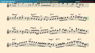 Sheet Music Video 🎶 Groove to quotFly me to the Moonquot 🎷  Martin Stolz Bands Jazzy Clarinet Rendition [upl. by Annaira147]