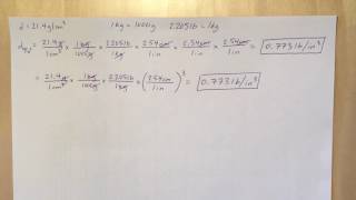 Converting Densities  gcm3 to lbin3 108 [upl. by Giacamo]