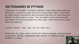 LISTS TUPLES AND DICTIONARIES IN PYTHON PROGRAMMING [upl. by Hen890]