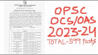 OPSC OCSOAS 2023 NOTIFICATIONS OUT [upl. by Alonzo]