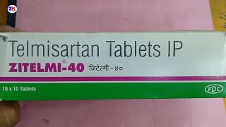 Zitelmi 40 Tablet  Telmisartan Tablet  Zitelmi40 Tablet Uses Benefit Dosage review in hindi [upl. by Letizia]