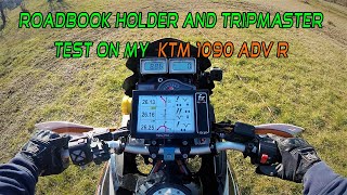 Roadbook Holder and double Tripmaster on KTM 1090 R ADV [upl. by Phylis349]