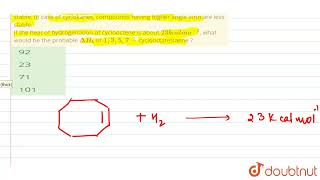 Stabilities of alkanes can be compared by converting these compounds to a common product and com [upl. by Tiram]