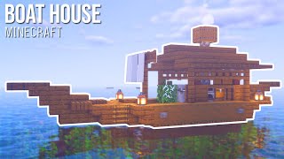 Minecraft  How to build a Boat House  Small amp Simple [upl. by Nnuahs]