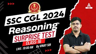 SSC CGL 2024  SSC CGL Reasoning Classes By Vinay Tiwari  SSC CGL Reasoning Previous Year Papers 16 [upl. by Etennaej]