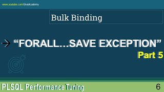 6 PLSQL Performance Tuning  Oracle FORALL  Oracle FORALL SAVE EXCEPTIONS  Part5 [upl. by Llirpa707]