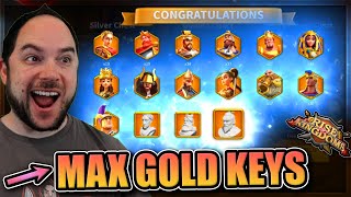 Opening 26160 Gold Keys max legendary summoning for Pyrrhus expertise Rise of Kingdoms  Greece [upl. by Biagi]