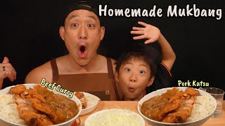 FRIED PORK and CURRY TONKATSU  Homemade Mukbang [upl. by Janos]