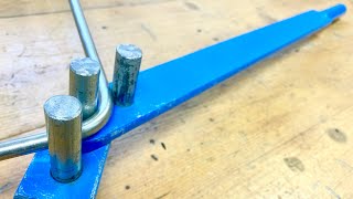 Amazing Simple DIY Metal Bender Tool  Useful Workshop Tool  Bend flat bar round bar tube [upl. by Kcirtapnhoj927]