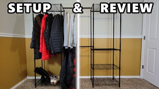 Homdox Heavy Duty Garment Rack Setup And Review [upl. by Lalaj]