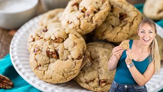 No Mixer No Chilling Soft Butter Pecan Cookies [upl. by Sylvan]