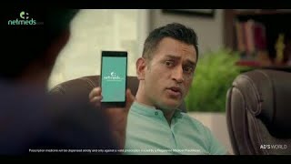 Netmedscom TVC By MS Dhoni HD  Hindi  Ads WorldFullHD [upl. by Disario439]