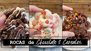 Enjambres o Rocas de Chocolate y Cereales  Merienda Snack Ideal para chicos y grandes [upl. by Ruder]