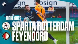 Highlights  Sparta Rotterdam  Feyenoord  Eredivisie 20232024 [upl. by Ahsekyw]