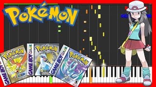 Kanto Trainer Battle Theme  Pokemon GSC  Piano Tutorial Synthesia♫ [upl. by Soren]